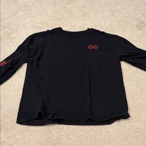 Post Malone Black Long Sleeve Shirt with Red Logo